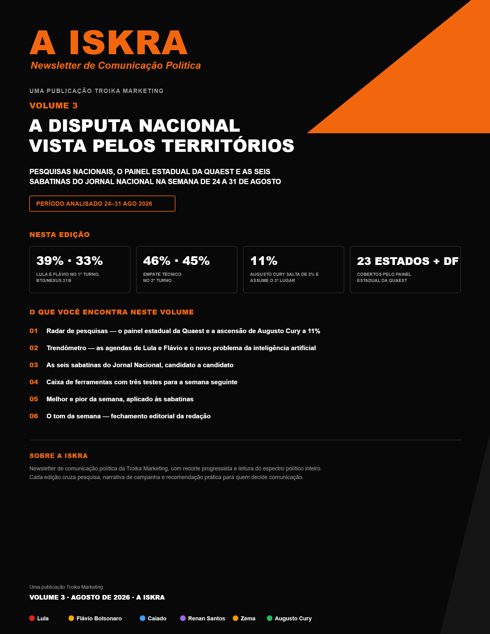 Capa da edição A disputa nacional vista pelos territórios